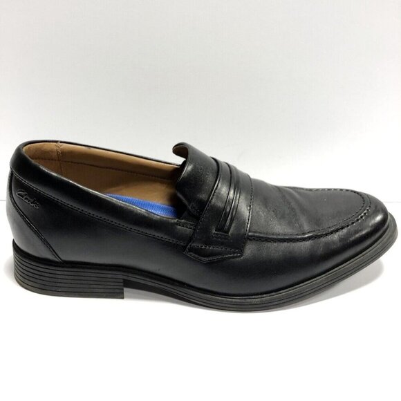 Clarks Men’s Whiddon Black Slip-On Loafer Size 12M